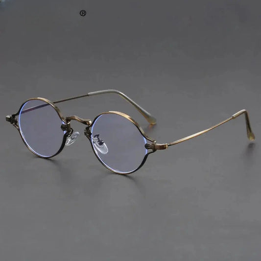 Unisex Round Full Rim Alloy Reading Glasses 10642 — view 1 | Rx Spectacle