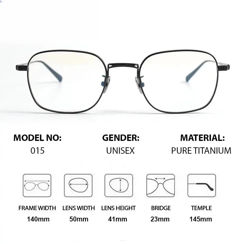 Unisex Round Full Rim Titanium Prescription Glasses 881015 — view 2 | Rx Spectacle