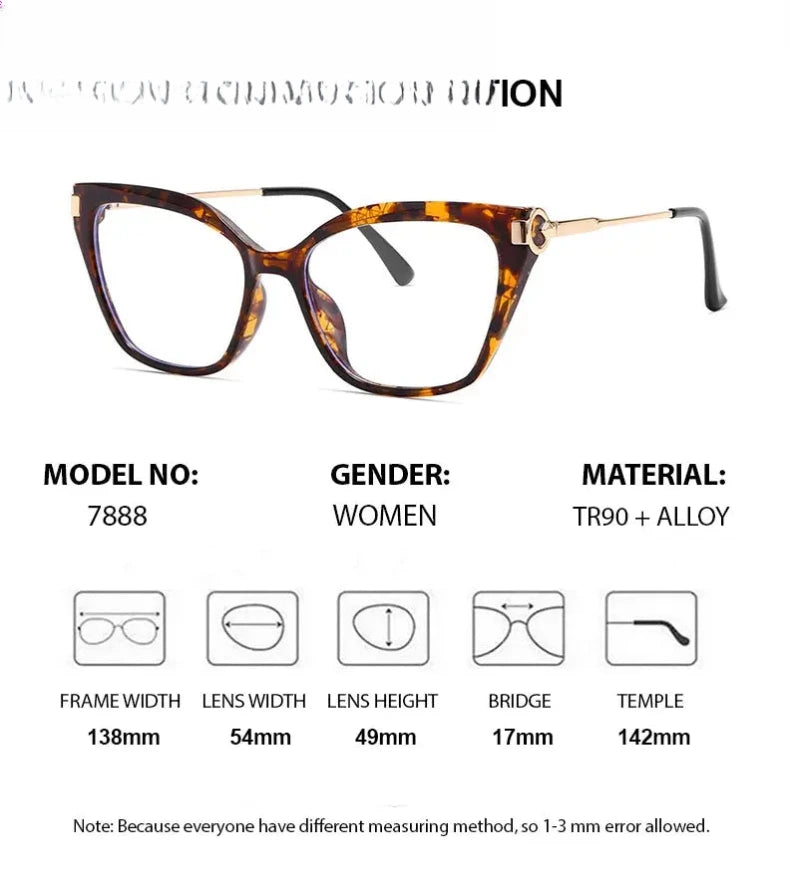Women's Cat Eye Full Rim Titanium Prescription Glasses 87888 — view 2 | Rx Spectacle