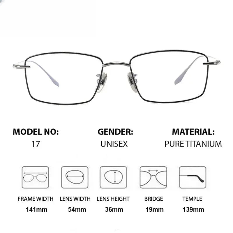 Men's Polygon Full Rim Titanium Prescription Glasses 778417 — view 2 | Rx Spectacle