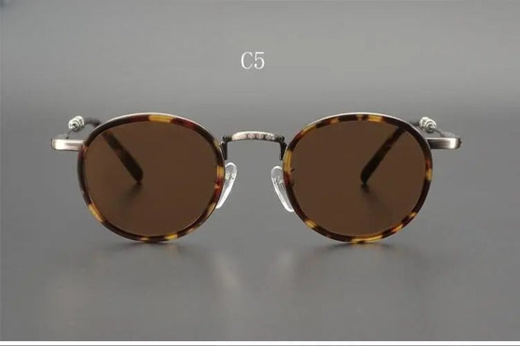 Men's Round Full Rim Acetate Prescription Glasses — view 4 | Rx Spectacle