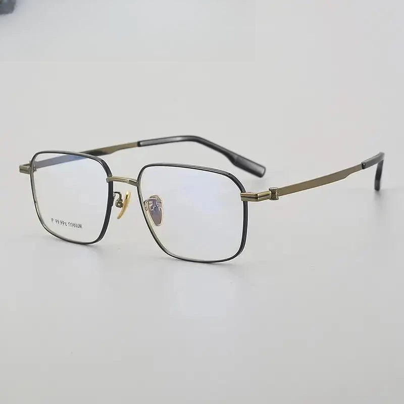 Unisex Square Full Rim Titanium Prescription Glasses 616021 — view 5 | Rx Spectacle