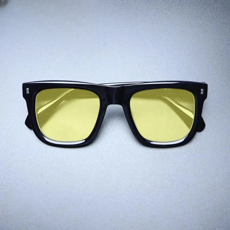 Unisex Square Full Rim Acetate Oversized Prescription Glasses M007 — view 19 | Rx Spectacle