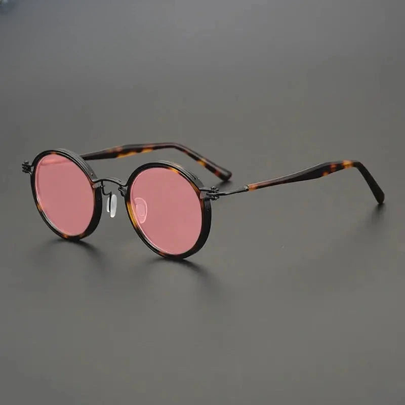 Unisex Round Full Rim Titanium Prescription Glasses Mo10 — view 30 | Rx Spectacle