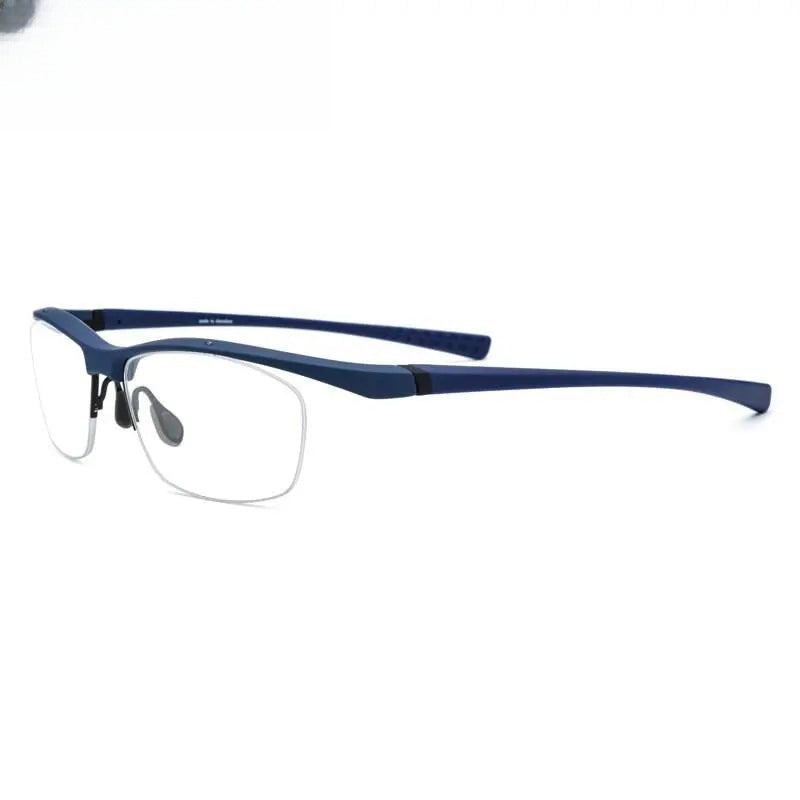 Men's Square Semi-Rimless Titanium Sports Glasses 7027 — view 13 | Rx Spectacle