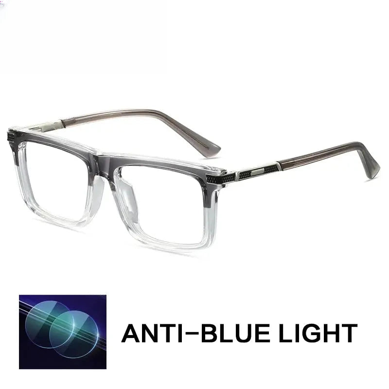 Unisex Square Full Rim Titanium Reading Glasses Gxy84002 — view 4 | Rx Spectacle