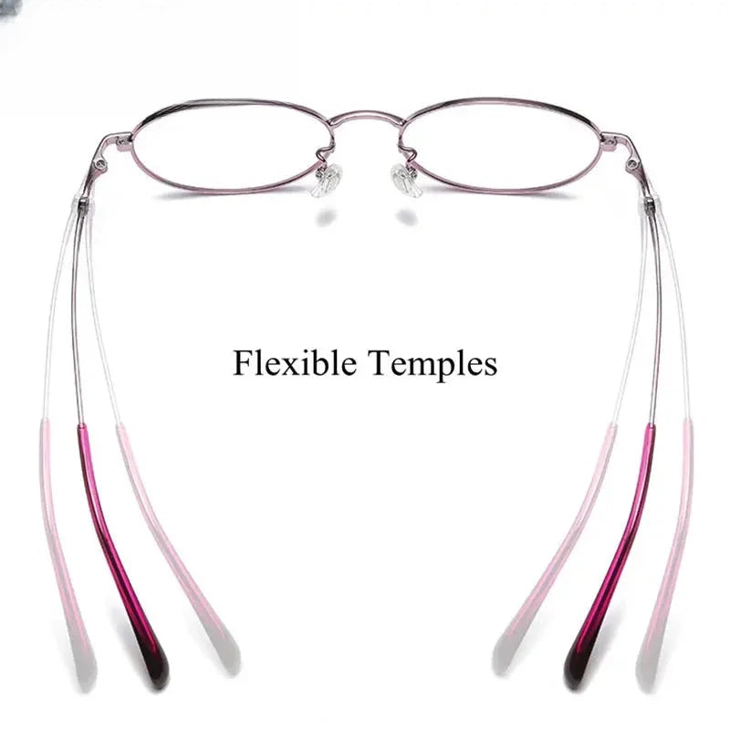 Unisex Oval Full Rim Titanium Prescription Glasses 391 — view 4 | Rx Spectacle