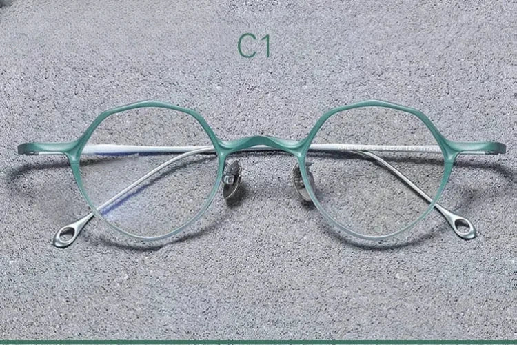 Unisex Oval Full Rim Titanium Prescription Glasses 575146 — view 3 | Rx Spectacle