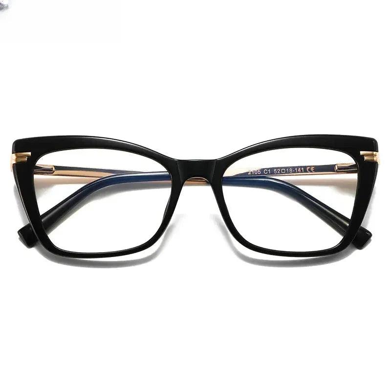 Women's Cat Eye Full Rim Titanium Reading Glasses 2105 — view 7 | Rx Spectacle