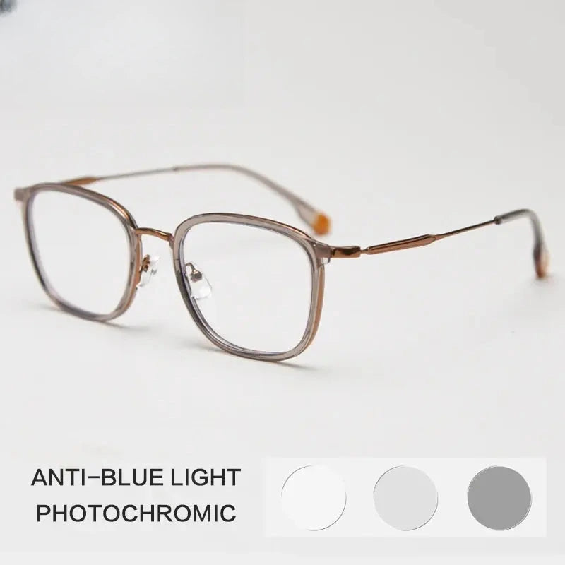 Unisex Square Full Rim Titanium Reading Glasses G00388 — view 5 | Rx Spectacle