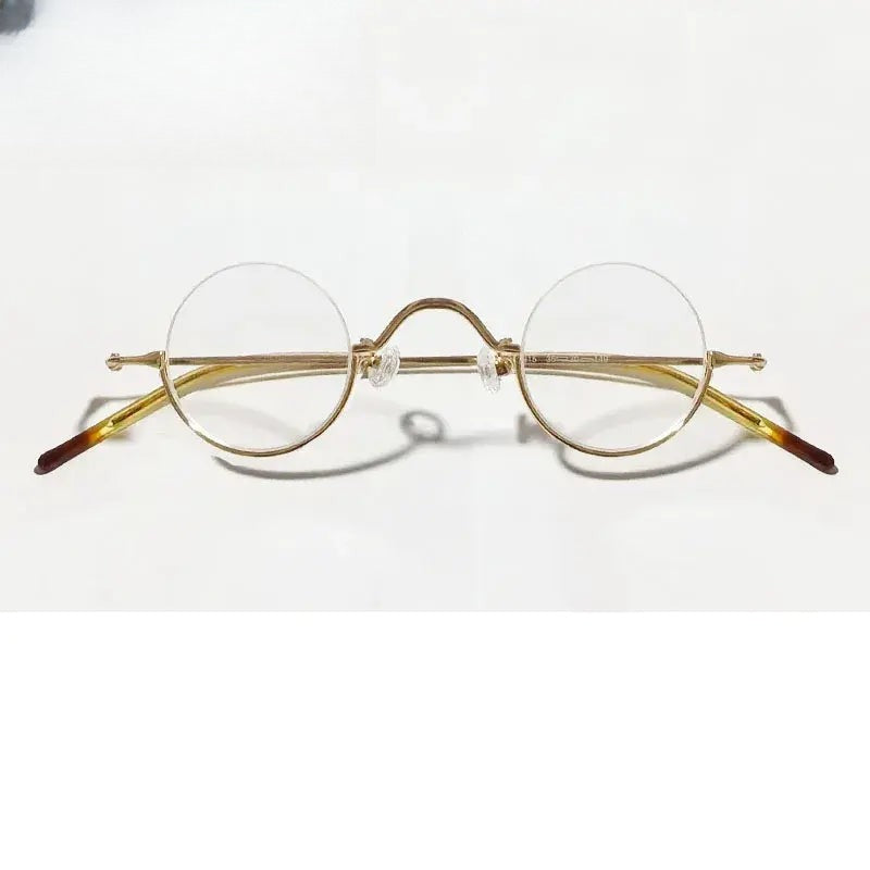 Women's Round Semi-Rimless Alloy Prescription Glasses 14129 — view 1 | Rx Spectacle