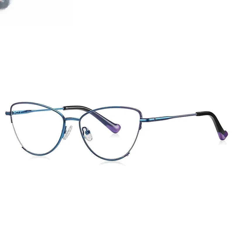 Women's Cat Eye Full Rim Titanium Reading Glasses 3030 — view 11 | Rx Spectacle