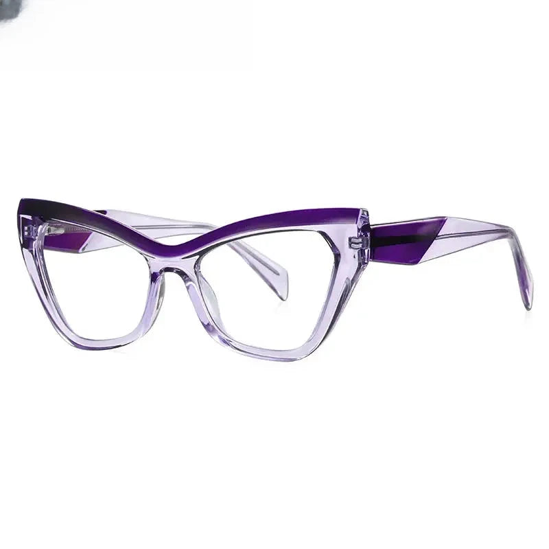 Women's Cat Eye Full Rim Titanium Prescription Glasses 312198 — view 5 | Rx Spectacle