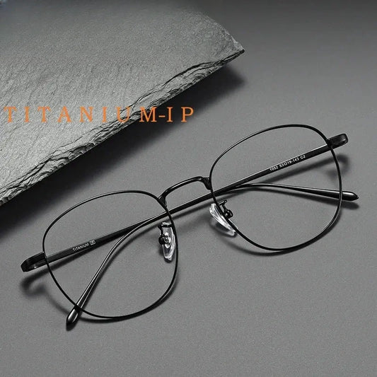 Unisex Square Full Rim Titanium Prescription Glasses Y01052 — view 1 | Rx Spectacle