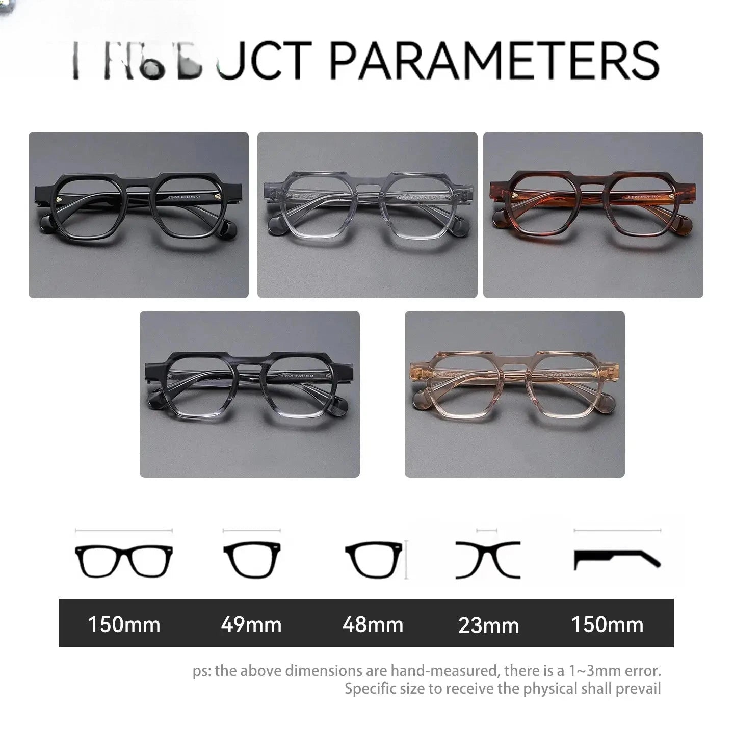 Men's Oval Full Rim Acetate Flat Top Oversized Reading Glasses 755009 — view 3 | Rx Spectacle