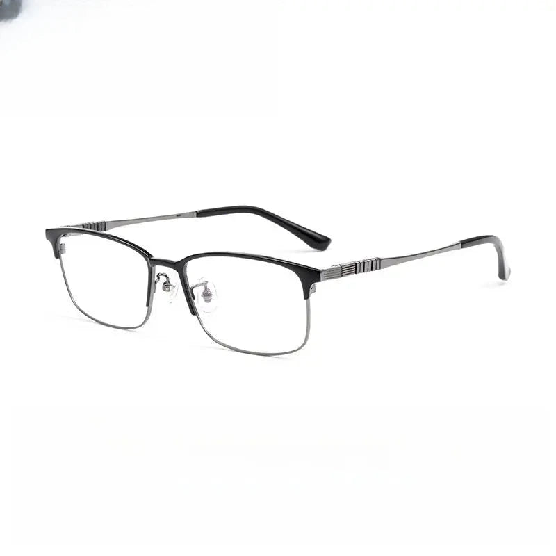 Unisex Square Semi-Rimless Titanium Prescription Glasses 883127 — view 3 | Rx Spectacle