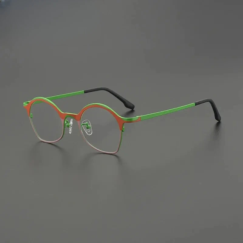 Women's Oval Full Rim Titanium Prescription Glasses G85847 — view 7 | Rx Spectacle