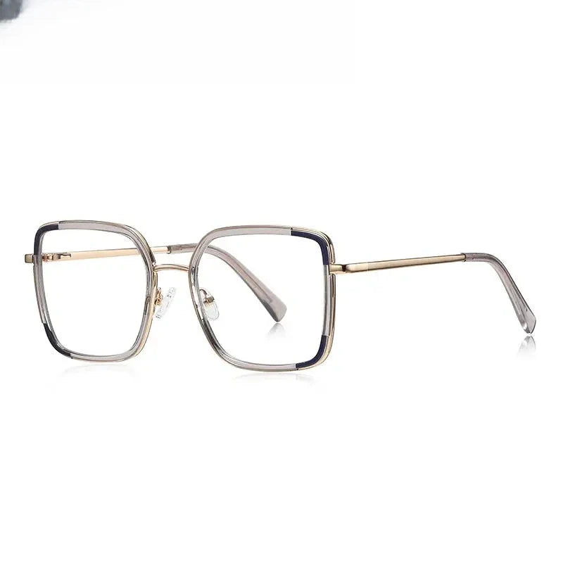 Women's Square Full Rim Titanium Prescription Glasses 31354 — view 7 | Rx Spectacle