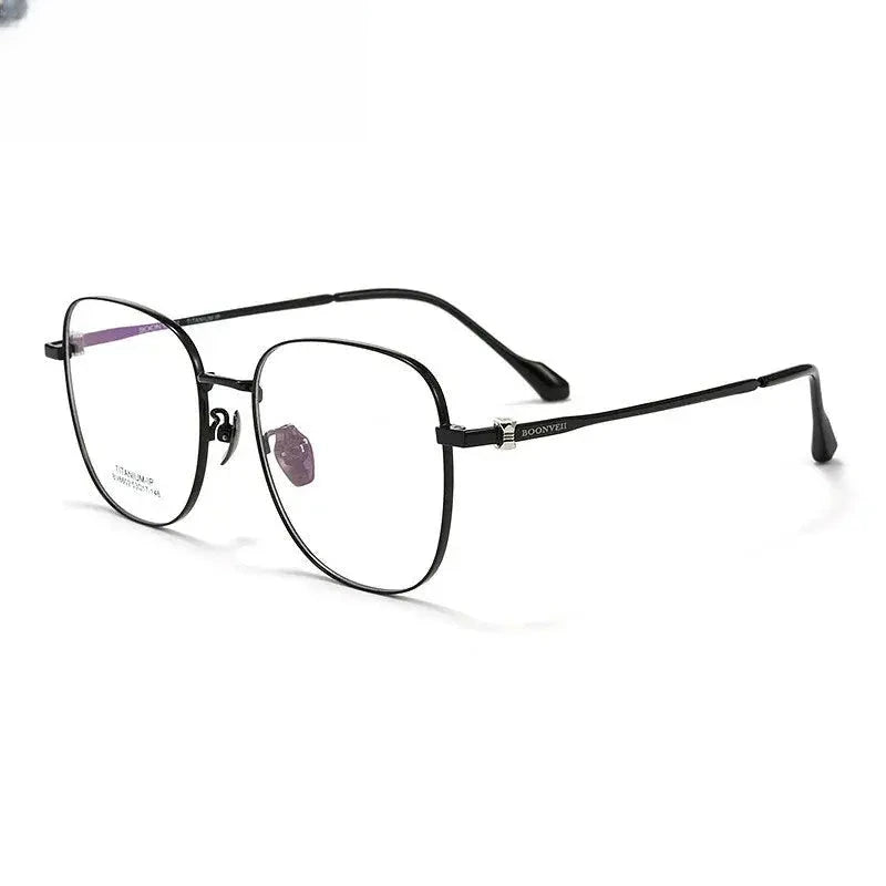 Unisex Polygon Full Rim Titanium Prescription Glasses 876602 — view 4 | Rx Spectacle