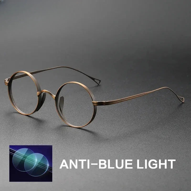 Women's Round Full Rim Titanium Reading Glasses Gxyj10518 — view 6 | Rx Spectacle