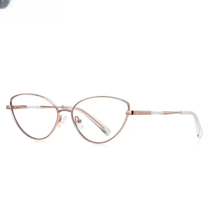 Women's Cat Eye Full Rim Alloy Reading Glasses 3047 — view 9 | Rx Spectacle