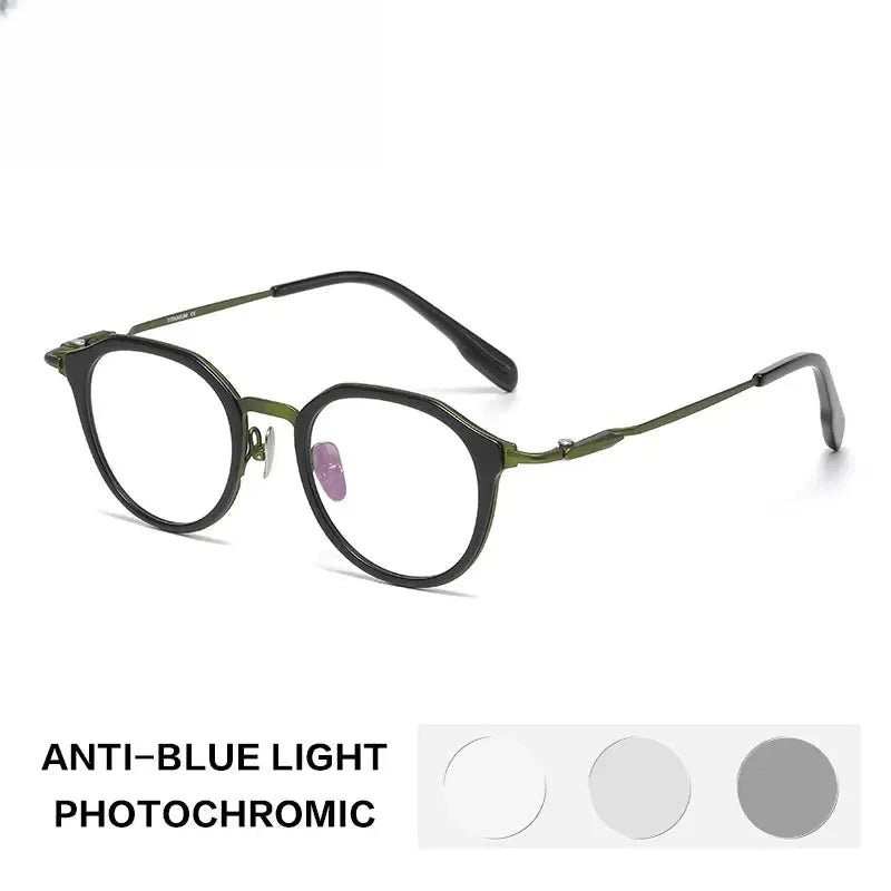 Unisex Oval Full Rim Titanium Reading Glasses 860058 — view 5 | Rx Spectacle