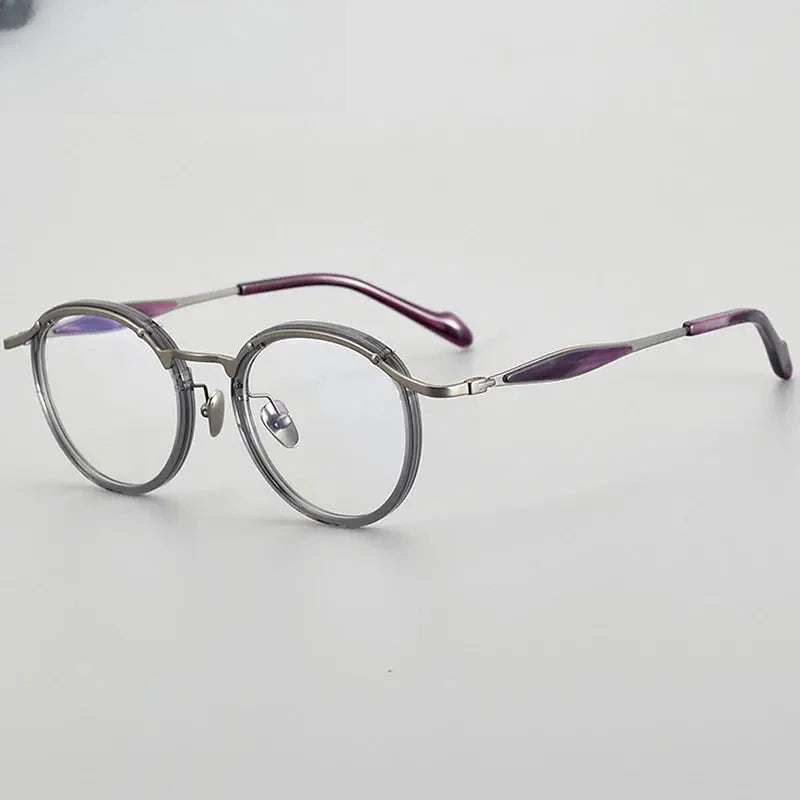 Unisex Oval Full Rim Titanium Prescription Glasses 46062 — view 1 | Rx Spectacle