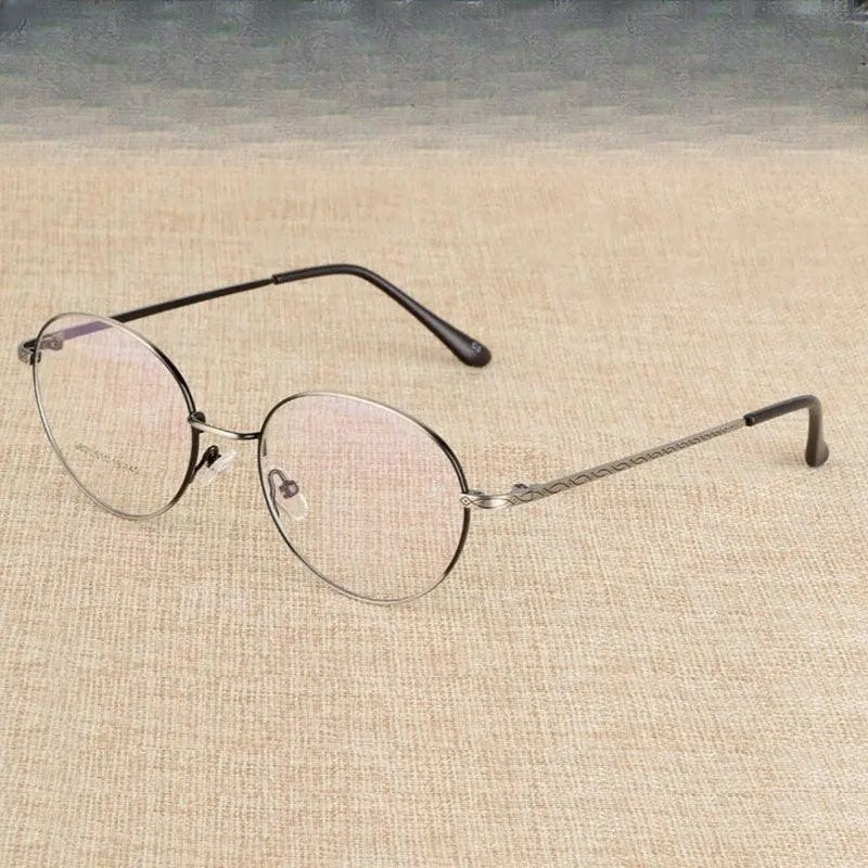 Unisex Round Full Rim Alloy Prescription Glasses J801 — view 1 | Rx Spectacle