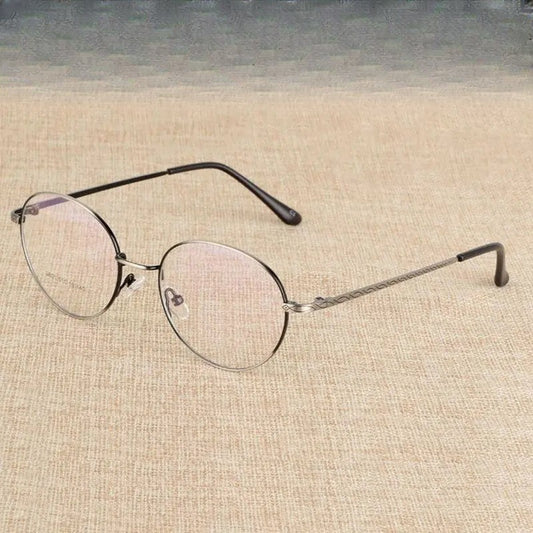 Unisex Round Full Rim Alloy Prescription Glasses J801 — view 1 | Rx Spectacle