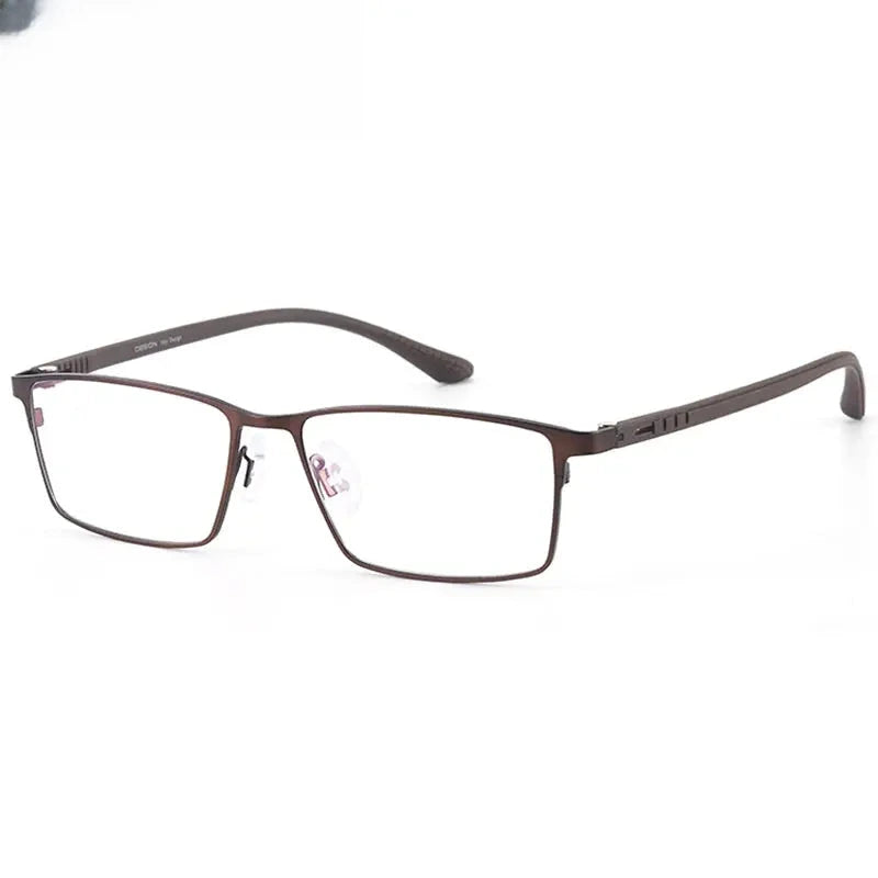Men's Square Full Rim Titanium Prescription Glasses 779386 — view 3 | Rx Spectacle