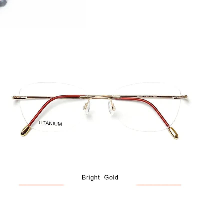 Unisex Oval Rimless Titanium Prescription Glasses 316013 — view 4 | Rx Spectacle