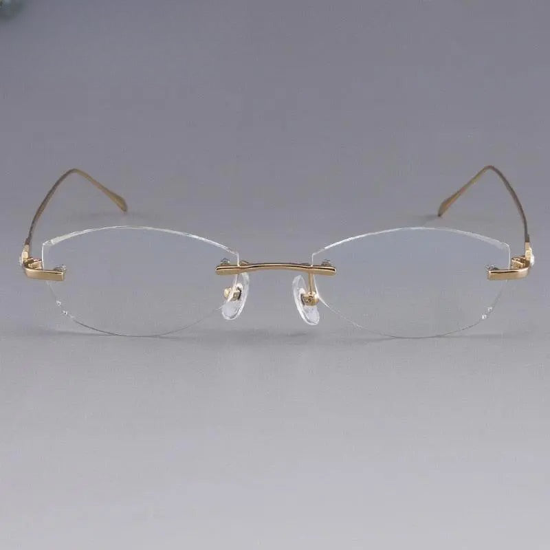 Women's Rimless Titanium Prescription Glasses 8037 — view 9 | Rx Spectacle