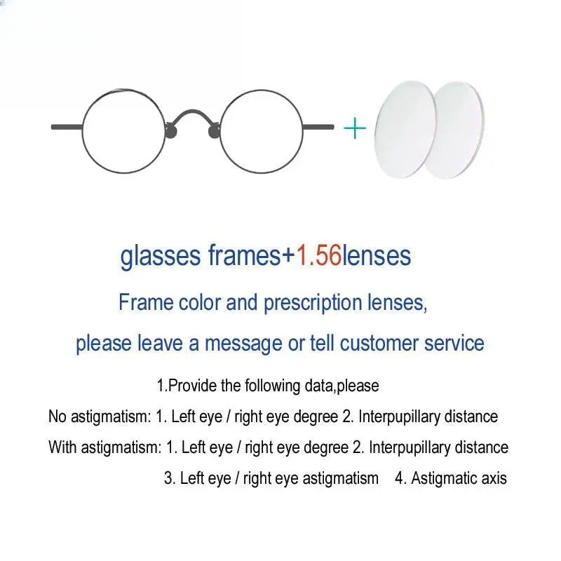 Unisex Round Full Rim Alloy Prescription Glasses 811001 — view 8 | Rx Spectacle