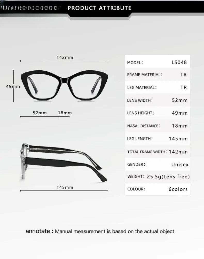 Women's Square Full Rim Titanium Reading Glasses 97048 — view 2 | Rx Spectacle