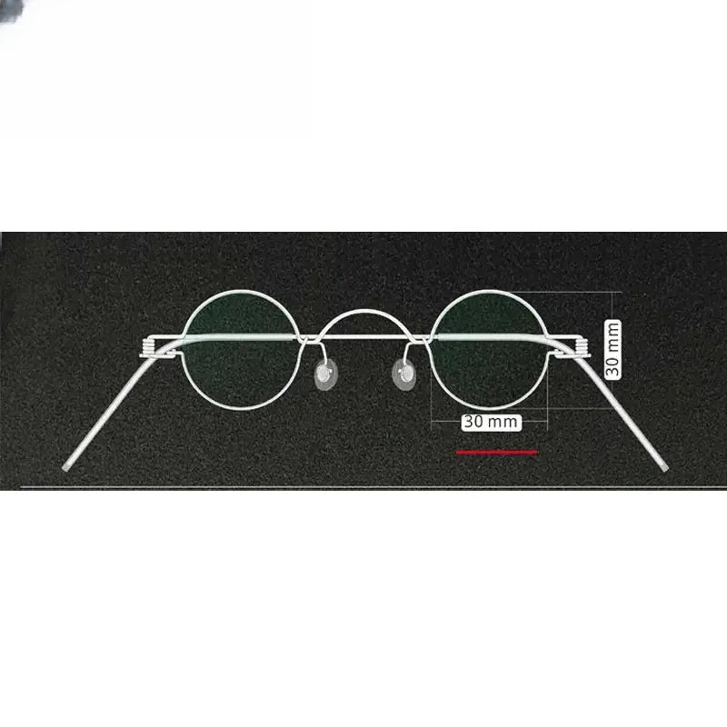 Unisex Round Full Rim Stainless Steel Screwless Prescription Glasses 15045 — view 9 | Rx Spectacle