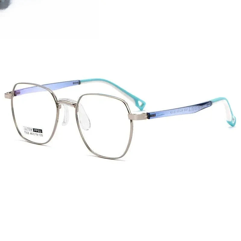 Unisex Polygon Full Rim Stainless Steel Prescription Glasses 750811 — view 1 | Rx Spectacle