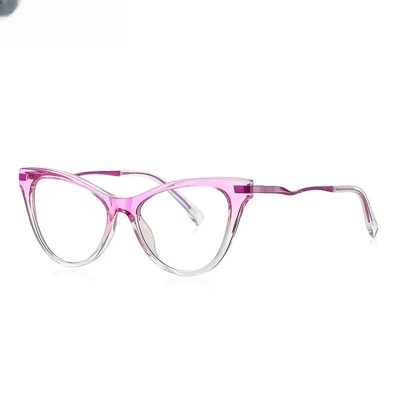 Women's Cat Eye Full Rim Titanium Reading Glasses 2109 — view 8 | Rx Spectacle