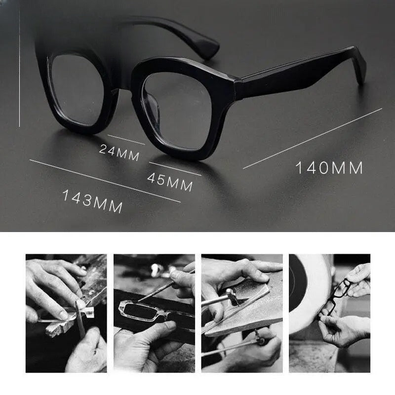 Unisex Round Full Rim Acetate Prescription Glasses Zxyj16 — view 8 | Rx Spectacle