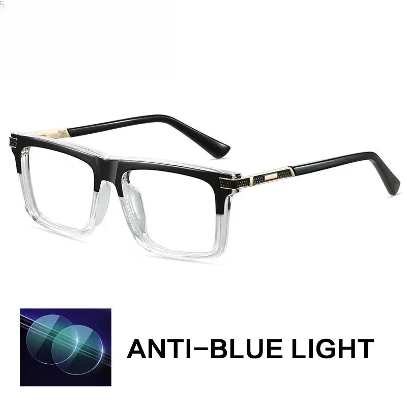 Unisex Square Full Rim Titanium Reading Glasses Gxy84002 — view 6 | Rx Spectacle