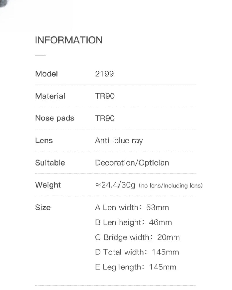 Unisex Square Full Rim TR90 Reading Glasses 72199 — view 2 | Rx Spectacle