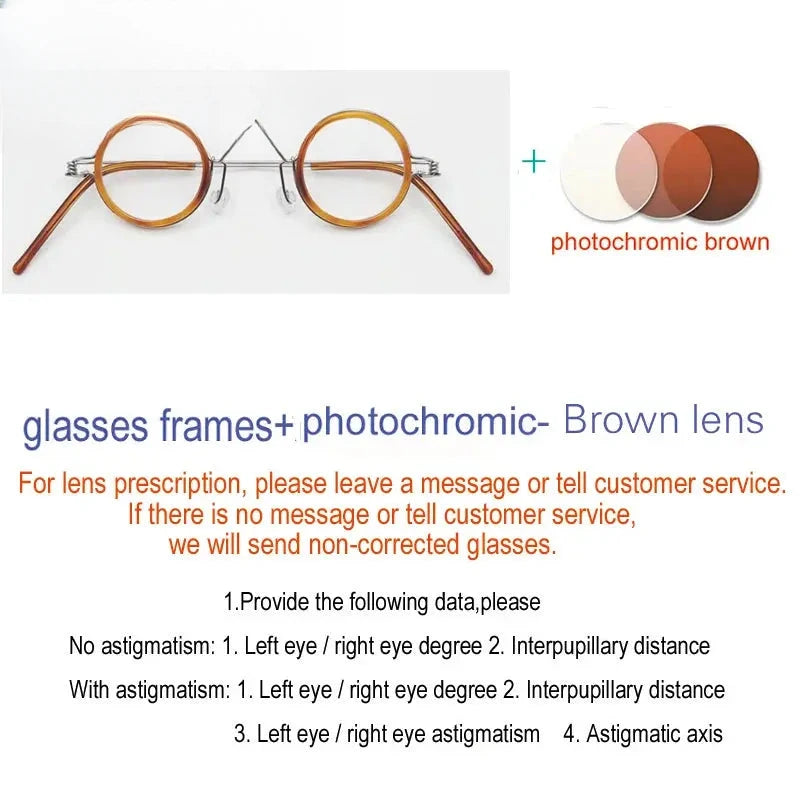 Unisex Round Full Rim Acetate Prescription Glasses 14532 — view 6 | Rx Spectacle