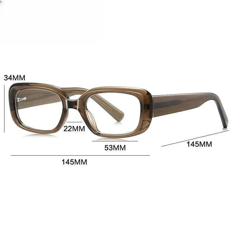 Women's Square Full Rim Titanium Reading Glasses Gxy9034 — view 2 | Rx Spectacle