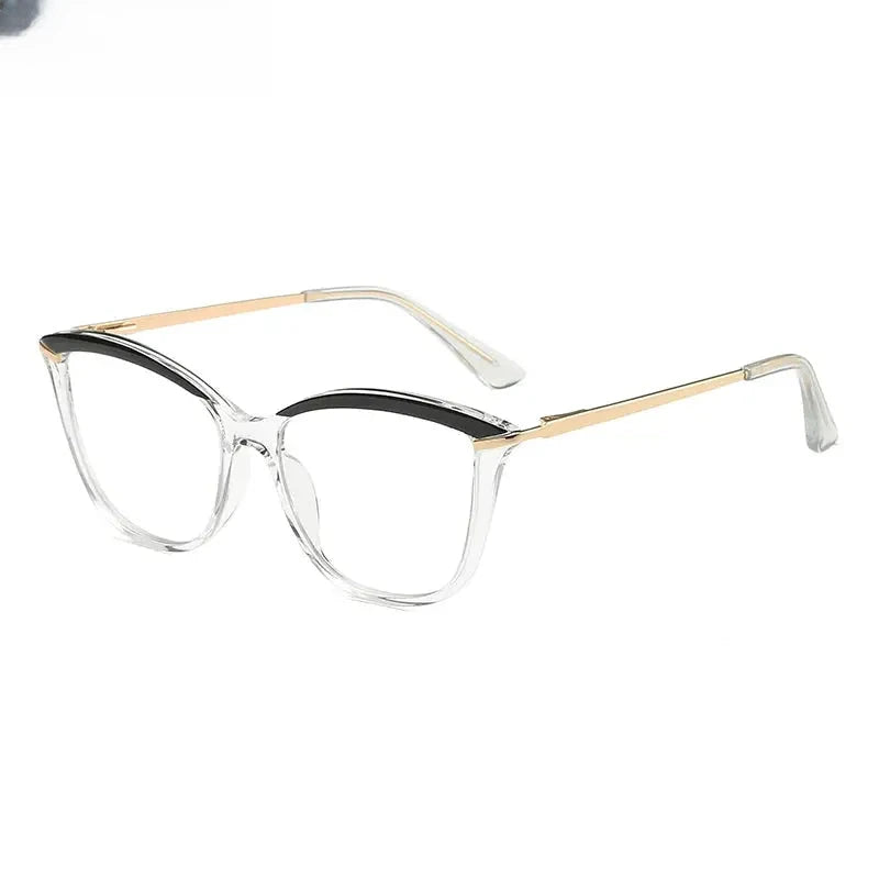Women's Cat Eye Full Rim Alloy Reading Glasses 2036 — view 7 | Rx Spectacle