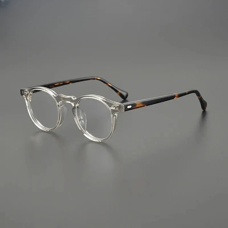Unisex Round Full Rim Acetate Prescription Glasses Gxyj1481 — view 7 | Rx Spectacle