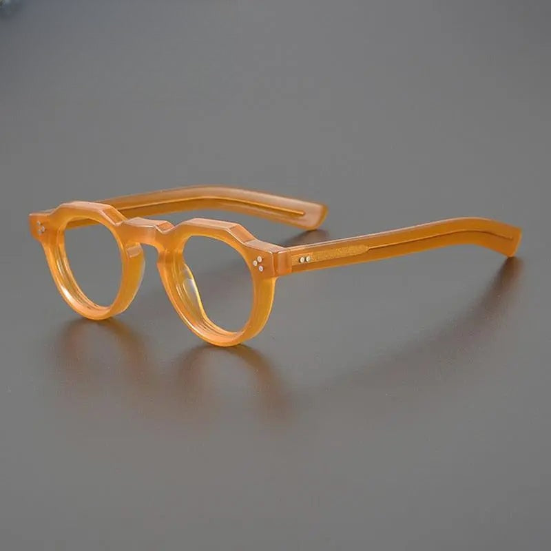 Unisex Round Full Rim Acetate Flat Top Prescription Glasses Gxyj1054 — view 1 | Rx Spectacle