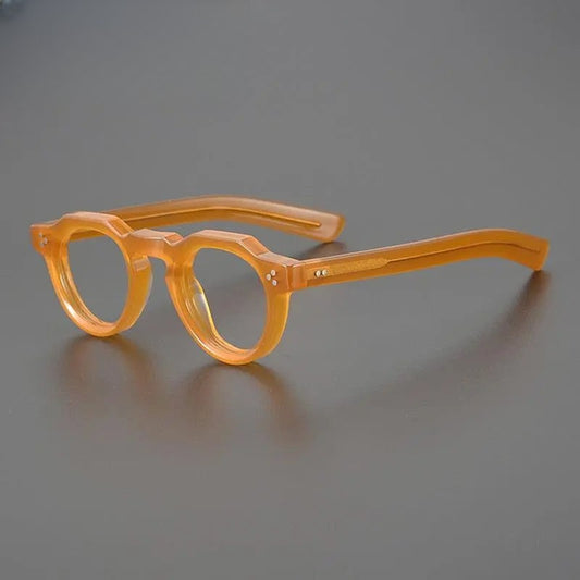 Unisex Round Full Rim Acetate Flat Top Prescription Glasses Gxyj1054 — view 1 | Rx Spectacle