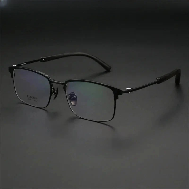 Women's Square Full Rim Titanium Prescription Glasses 612336 — view 4 | Rx Spectacle
