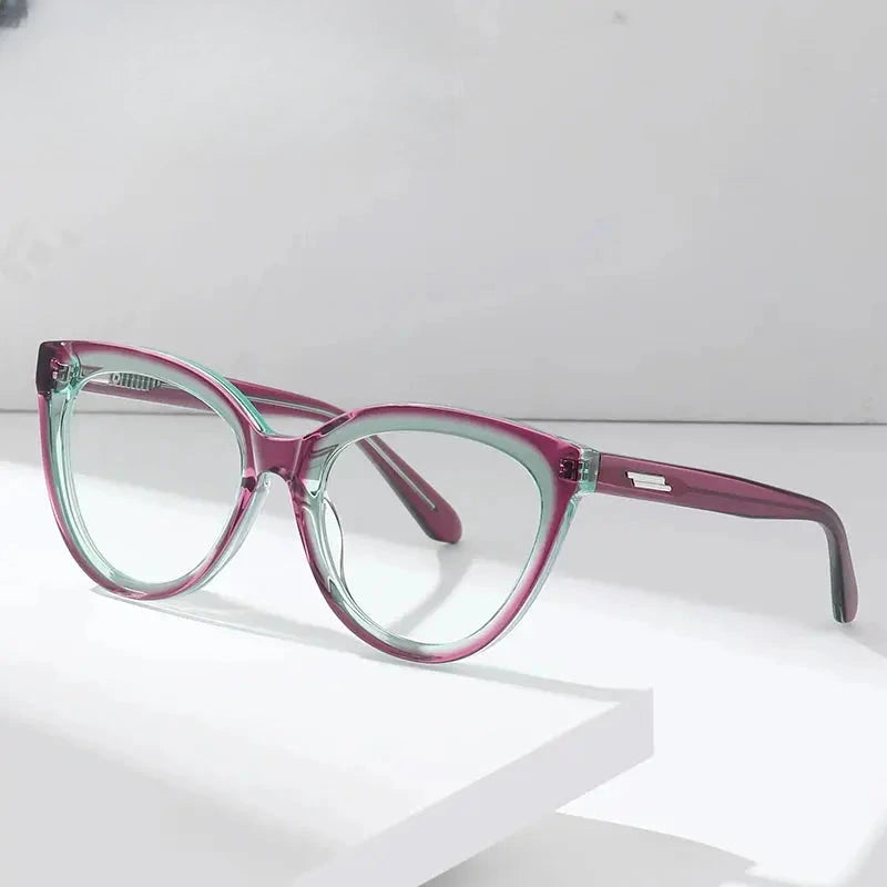 Women's Cat Eye Full Rim Acetate Prescription Glasses 18818 — view 1 | Rx Spectacle