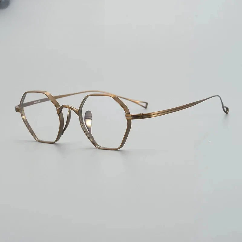 Unisex Polygon Full Rim Titanium Prescription Glasses Gxyj1451 — view 7 | Rx Spectacle