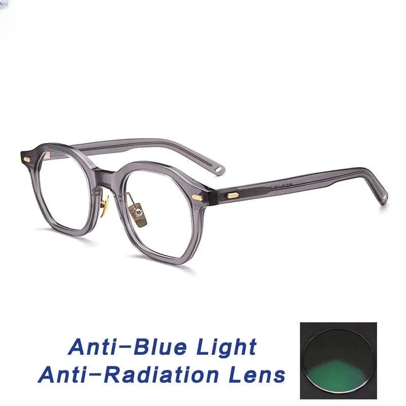 Unisex Square Full Rim Acetate Prescription Glasses Gxj33 — view 4 | Rx Spectacle